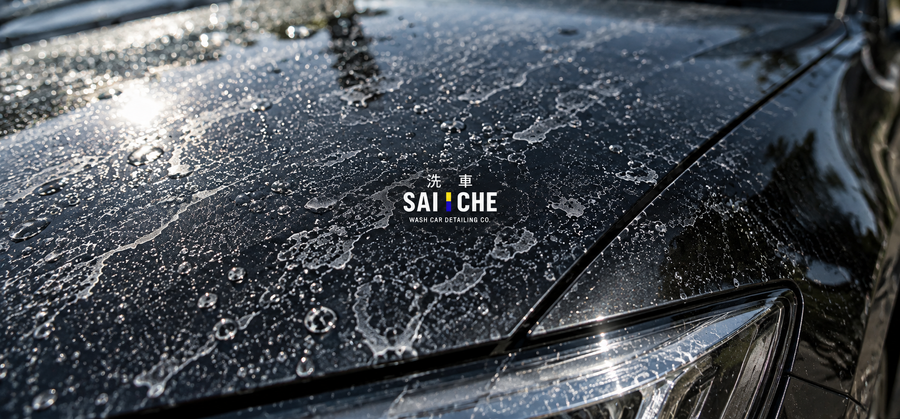 Soap residue on car after washing
