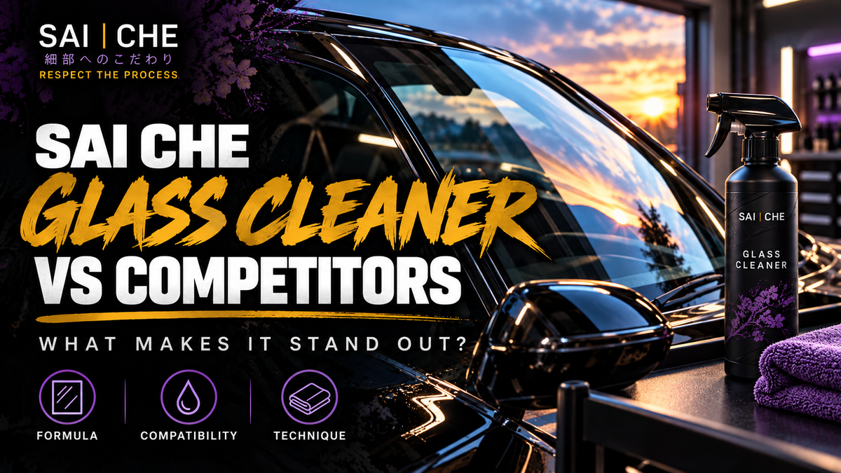 Compare SAI | CHE Glass Cleaner with established automotive cleaning brands and learn which features matter when choosing a cleaner for your detailing routine.