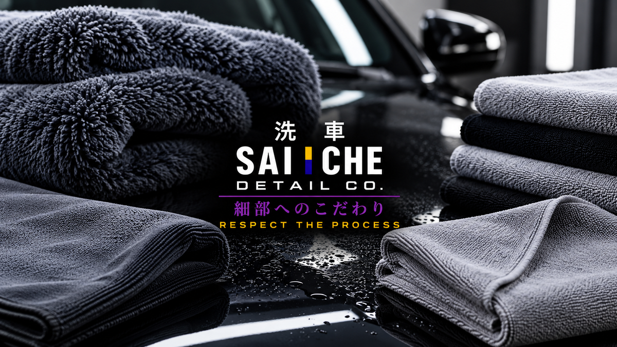 Microfiber towels for car detailing