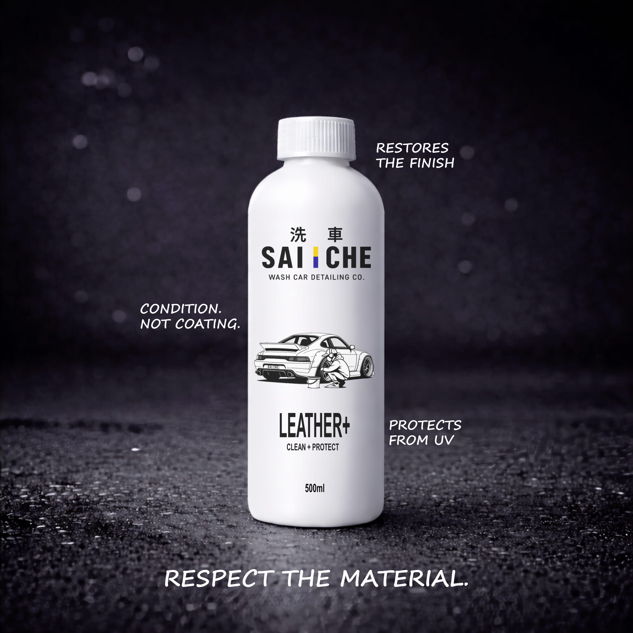 Leather Cleaner & Protectant for Car Interiors – Matte Finish, UV Protection | SAI | CHE LEATHER+