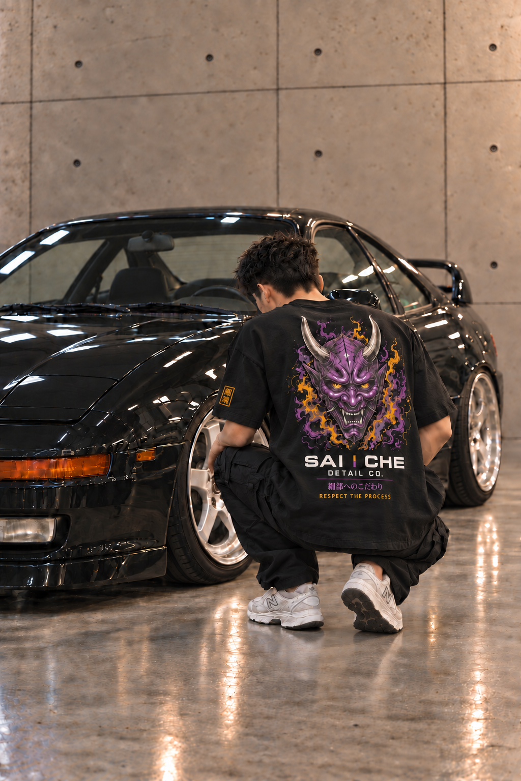 SAI CHE Japanese car culture t shirt Oni