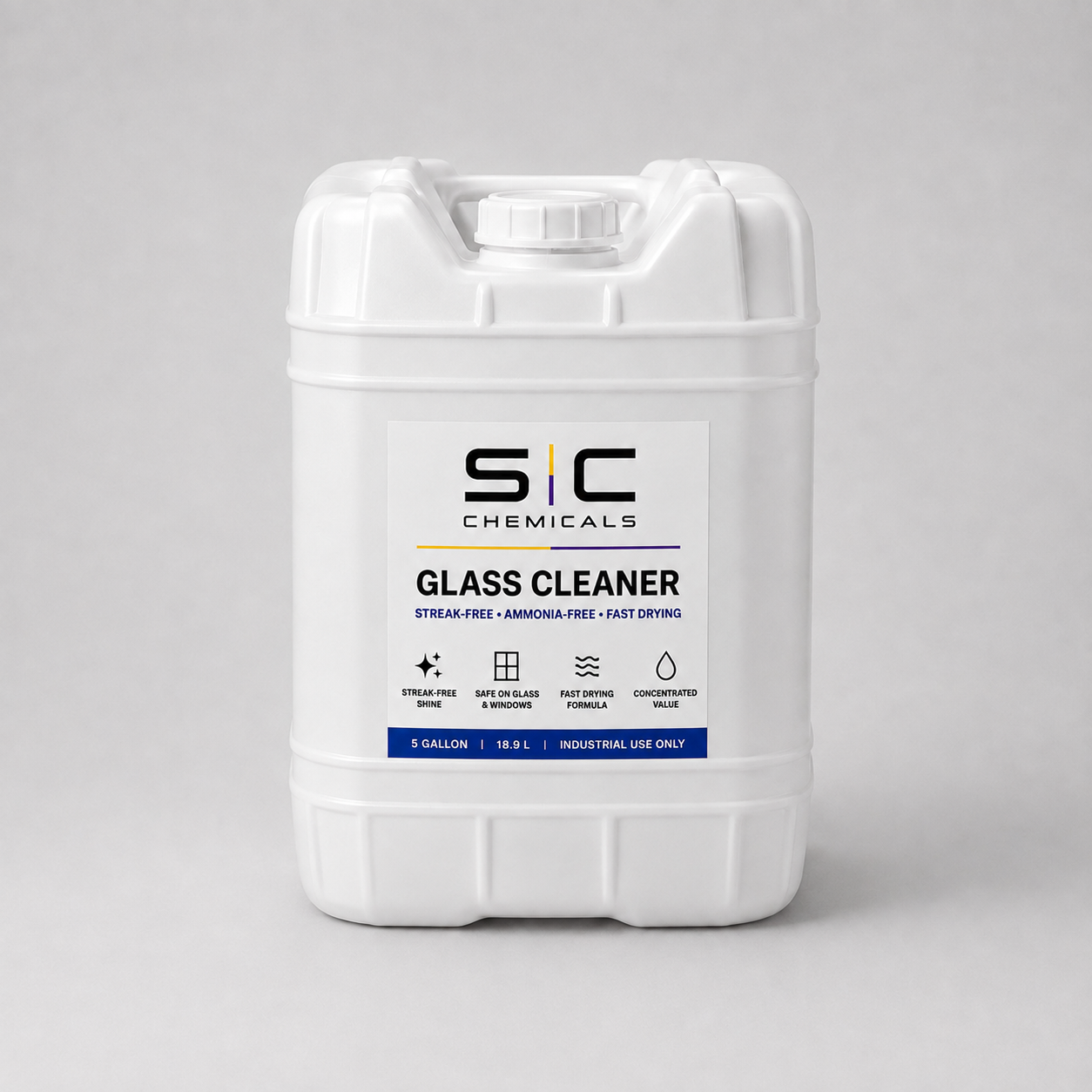 SC Chemicals Glass Cleaner -  Ammonia Free.  Industrial Strength.