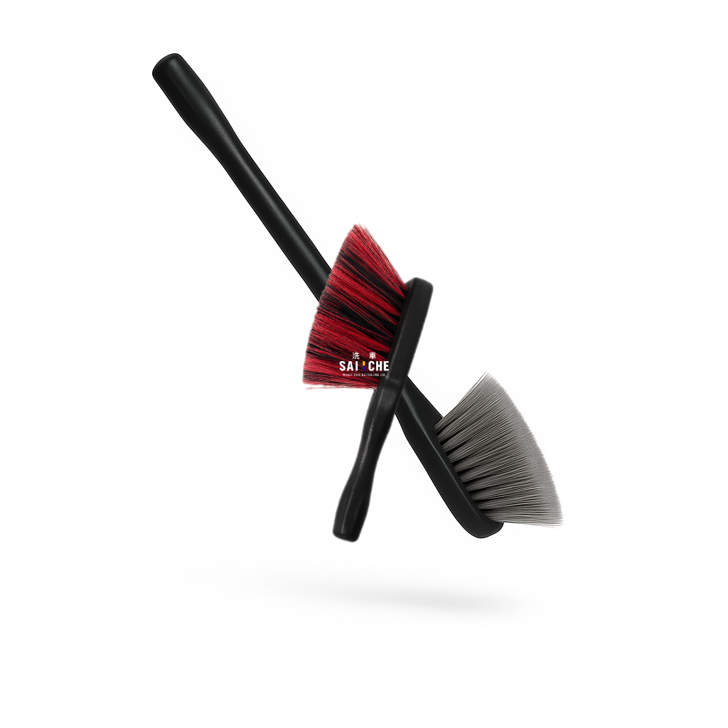 SAI |CHE Medium-Stiff Tire Brush for Deep Cleaning – Removes Tire Browning & Grime